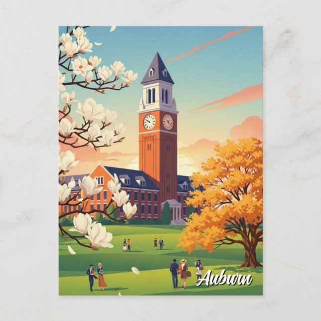 Reise nach Auburn Alabama Postkarte (Vorderseite)