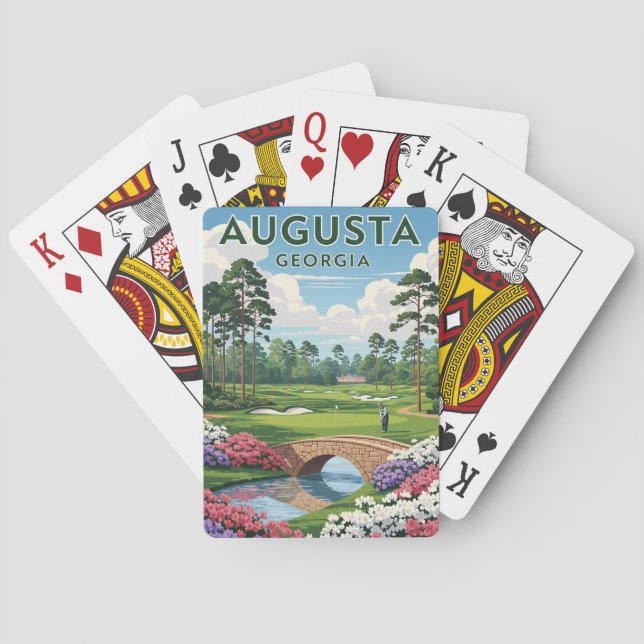 Reise nach Augusta Georgia Spielkarten (Rückseite)