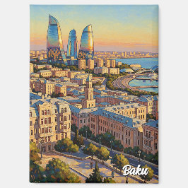 Reise nach Baku Aserbaidschan Magnet