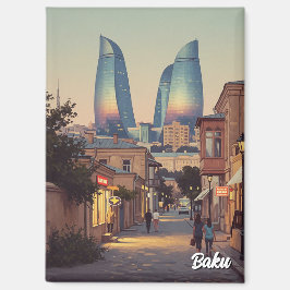 Reise nach Baku Aserbaidschan Magnet