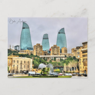Reise nach Baku Aserbaidschan Stadt Schloss im Vin Postkarte