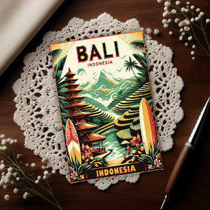 Reise nach Bali Indonesien Vintage Postkarte