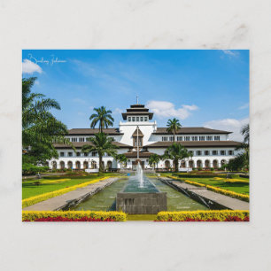 Reise nach Bandung Indonesien im Vintage-Stil Urla Postkarte