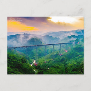 Reise nach Bandung Indonesien im Vintage-Stil Urla Postkarte