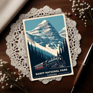 Reise nach Banff National Park Kanada Vintage Postkarte