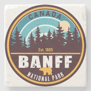 Reise nach Banff National Park Kanada Vintage Steinuntersetzer