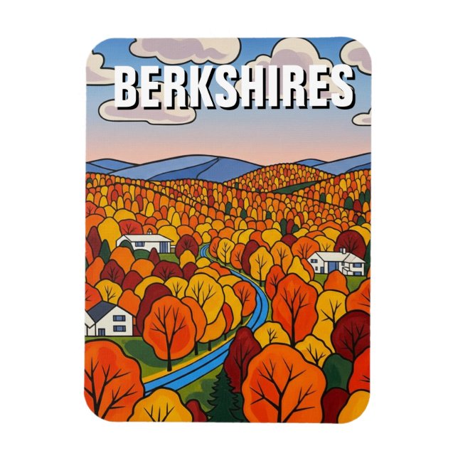 Reise nach Berkshires Massachusetts Magnet (Vertikal)