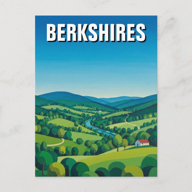 Reise nach Berkshires Massachusetts Postkarte (Vorderseite)