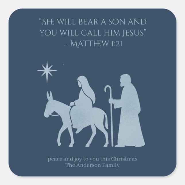 Reise nach Bethlehem Aufkleber – Maria und Josef  (Vorderseite)