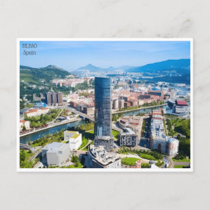 Reise nach Bilbao Spanien Guggenheim Stadt im Vint Postkarte