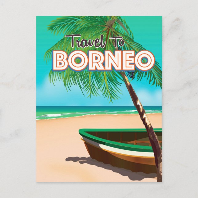 Reise nach Borneo Postkarte (Vorderseite)