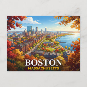 Reise nach Boston Massachusetts Postkarte