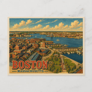Reise nach Boston Massachusetts Postkarte