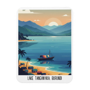 Reise nach Burundi am Tanganjikasee Magnet