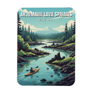 Reise nach California Ahjumawi Lava Springs State  Magnet