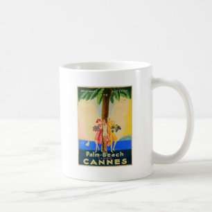 Reise nach Cannes im französischen Vintage-Stil Tasse