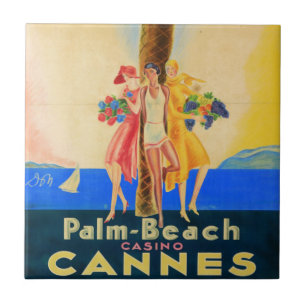 Reise nach Cannes im Vintage-Stil Fliese
