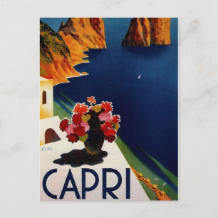 Reise nach Capri Italien Vintage Postkarte