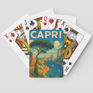Reise nach Capri Italien Vintage Spielkarten