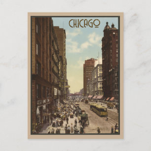 Reise nach Chicago Illinois Stadtansicht Vintage Postkarte