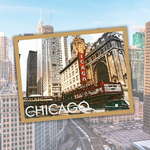 Reise nach Chicago USA Amerika Illinois im Vintage Feiertagspostkarte