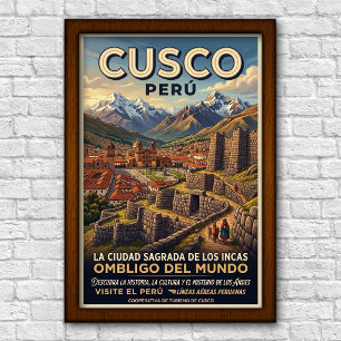 Reise nach Cusco, Peru in den 1960er Jahren Poster