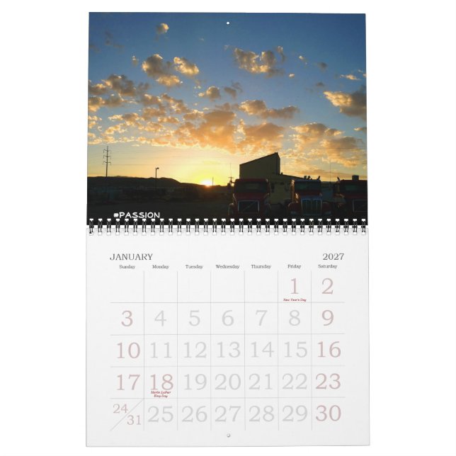 Reise nach dem Südwesten Kalender (Jan 2027)