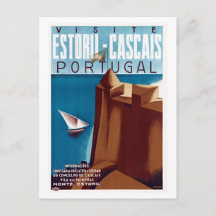 Reise nach Estoril-Cascais Portugal Vintage-Besuch Postkarte