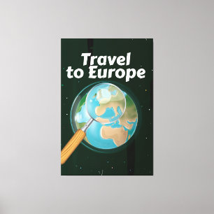 Reise nach Europa Urlaubsplakat Leinwanddruck