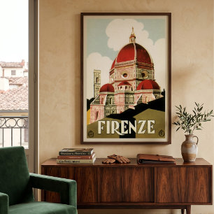 Reise nach Florenz Firenze Italien Kirche Duomo im Poster