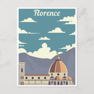 Reise nach Florenz Firenze Italien Kirche Duomo im Postkarte