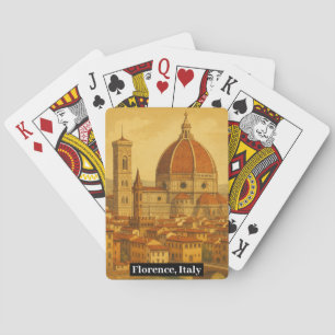 Reise nach Florenz Italien Duomo Vintage Spielkarten