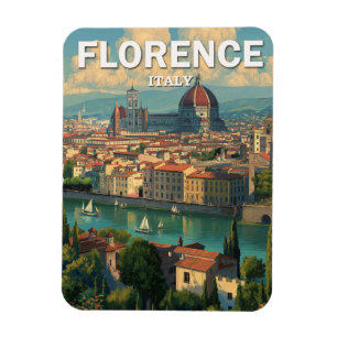 Reise nach Florenz Italien Vintage Skyline Magnet