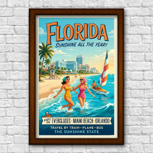 Reise nach Florida in den 1960er Jahren Poster