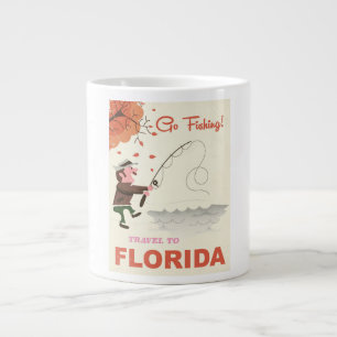 Reise nach Florida Vintage-Angel-Druck Jumbo-Tasse