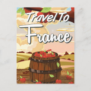 Reise nach Frankreich Reiseplakat Postkarte