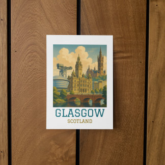 Reise nach Glasgow Schottland Vintage Postkarte