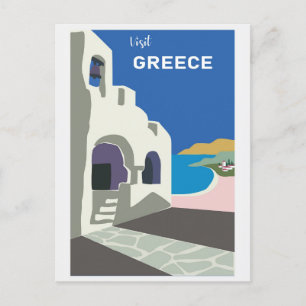 Reise nach Griechenland Vintage Tourismus Postkarte
