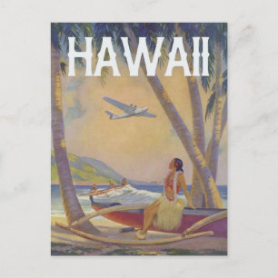 Reise nach Hawaii auf alte Art - Hawaii Hula-Tänze Postkarte