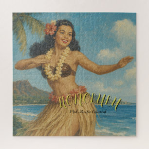 Reise nach Hawaii im Vintage-Stil Puzzle