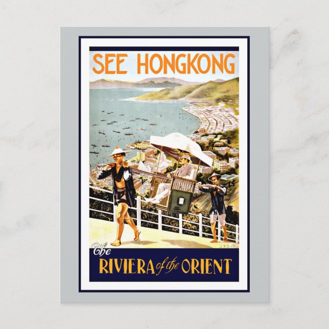 Reise nach Hong Kong Riviera of the Orient Postkarte (Vorderseite)