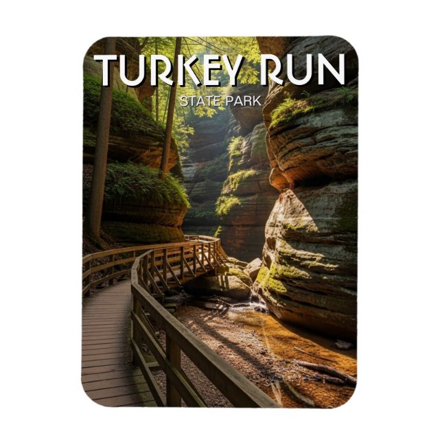 Reise nach Indiana Turkey Run State Park Magnet (Vertikal)