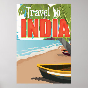 Reise nach Indien Reiseplakat Poster