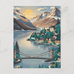 Reise nach Interlaken Schweiz Postkarte