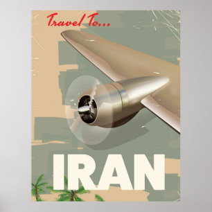 Reise nach Iran Vintage Reiseplakat Poster