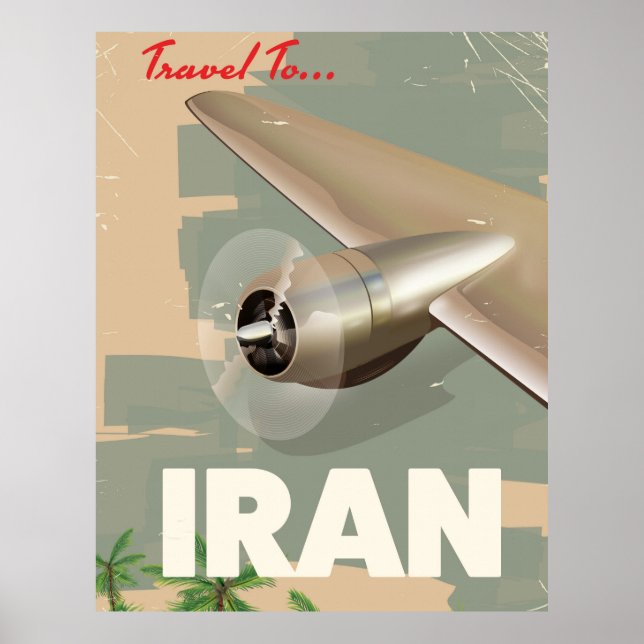 Reise nach Iran Vintage Reiseplakat Poster (Vorne)