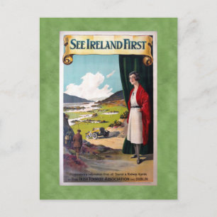 Reise nach Irland Vintage See Ireland First Postkarte