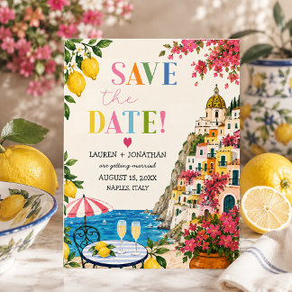 Reise nach Italien Foto Save the Date Ankündigungspostkarte