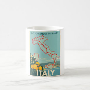 Reise nach Italien im Vintage-Stil - Italienische Kaffeetasse
