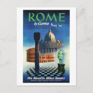 Reise nach Italien, Rom - im Stil vergangener Zeit Postkarte